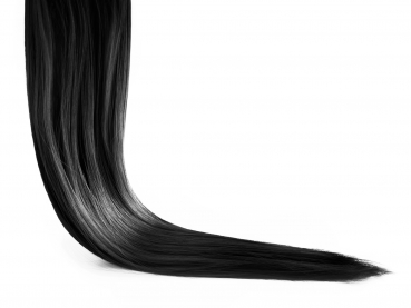 Clip In Extensions Haarverlängerung Set – 7 Haarteile glatt Extensions Haarverlängerung 60 cm in der Farbe schwarz